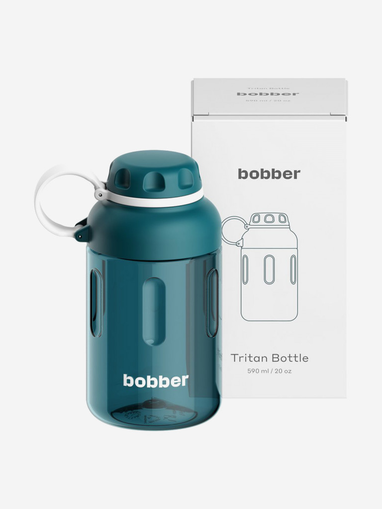 Бутылка тритановая Tritan Bottle для холодных напитков, с ситечком, 590 мл, темно-бирюзовая