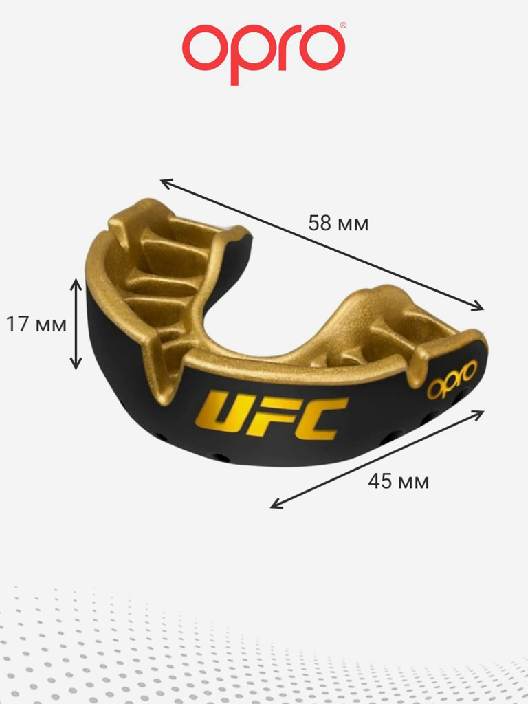 Боксерская капа взрослая, спортивная, защитная для зубов OPRO Self-Fit Gold - Blue/Pearl