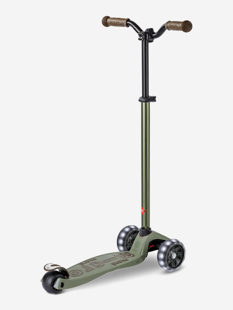 Самокат Micro Maxi Deluxe Pro Led Оливковый 2026