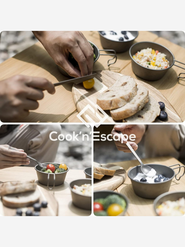 Набор столовых приборов CA2005 3-Piece Titanium Cutlery Set
