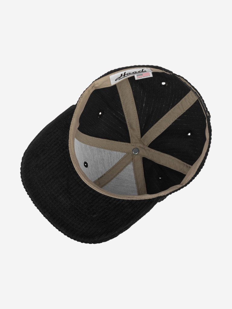 Бейсболка с прямым козырьком HOOD 103-SWC002-NY020-BK Brooklyn Cord (черный)