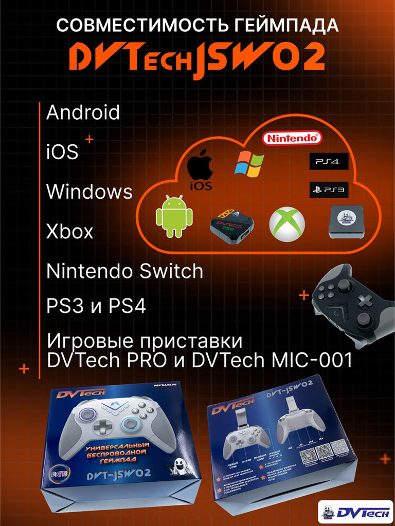 Беспроводной геймпад DVTech JSW02