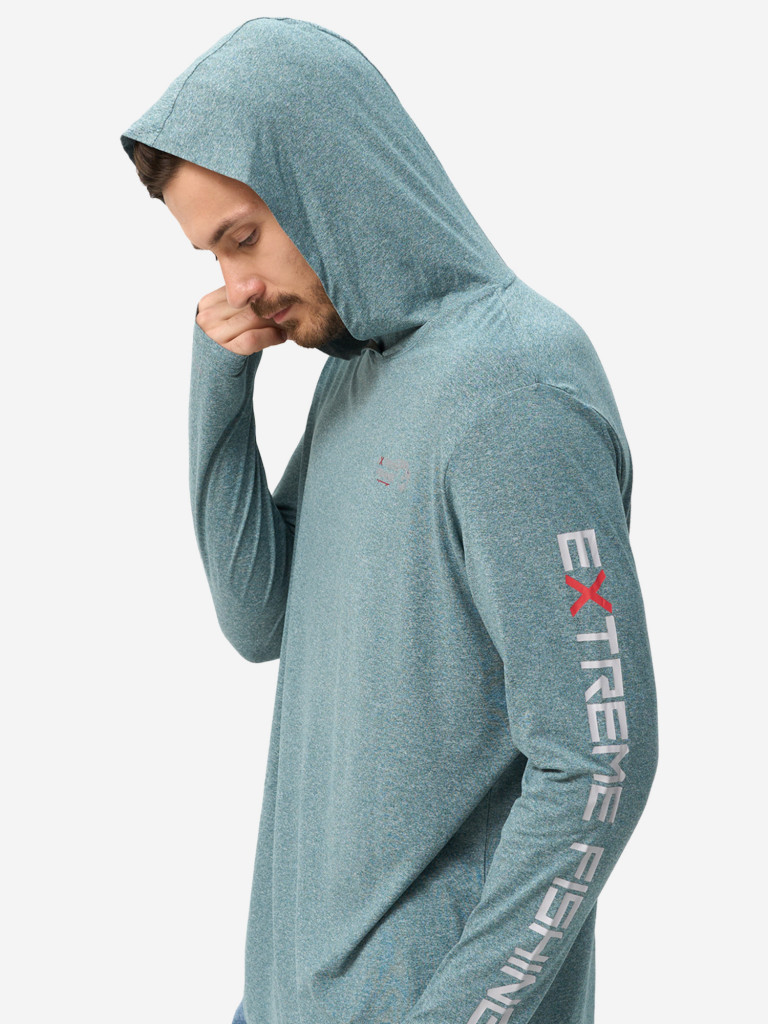 Лонгслив мужской Extreme Fishing PSS-G301H с капюшоном, с защитой от солнца UPF50+ для рыбалки