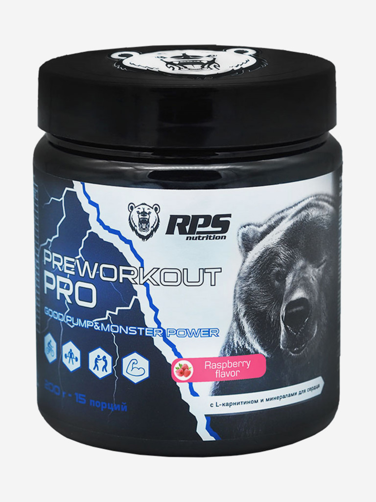 Предтренировочный комплекс PRE Workout PRO RPS Nutrition 200 гр Малина