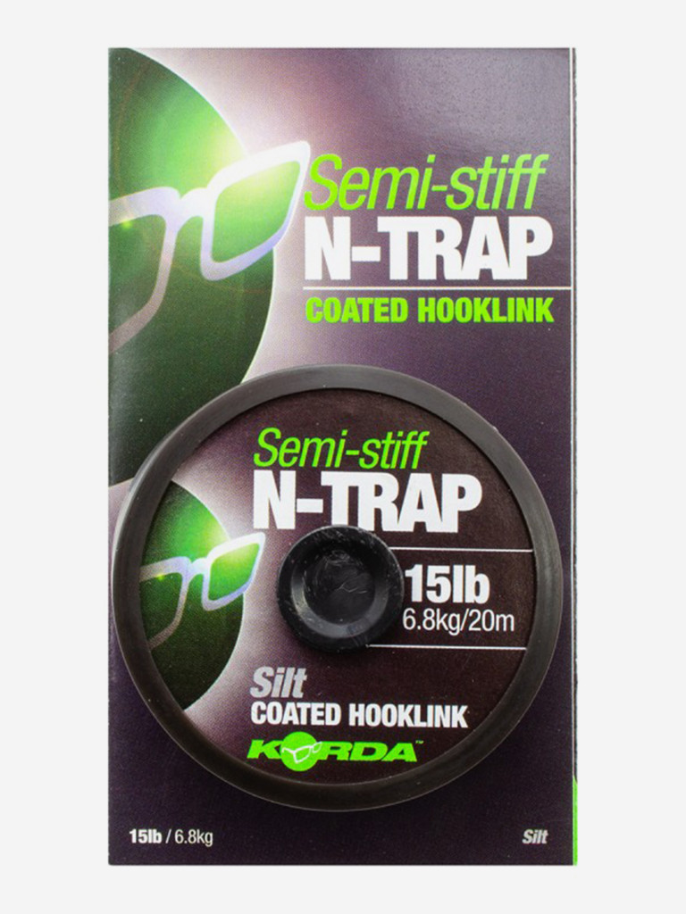 Поводковый материал KORDA N-Trap Semi-stiff 15lb Silt