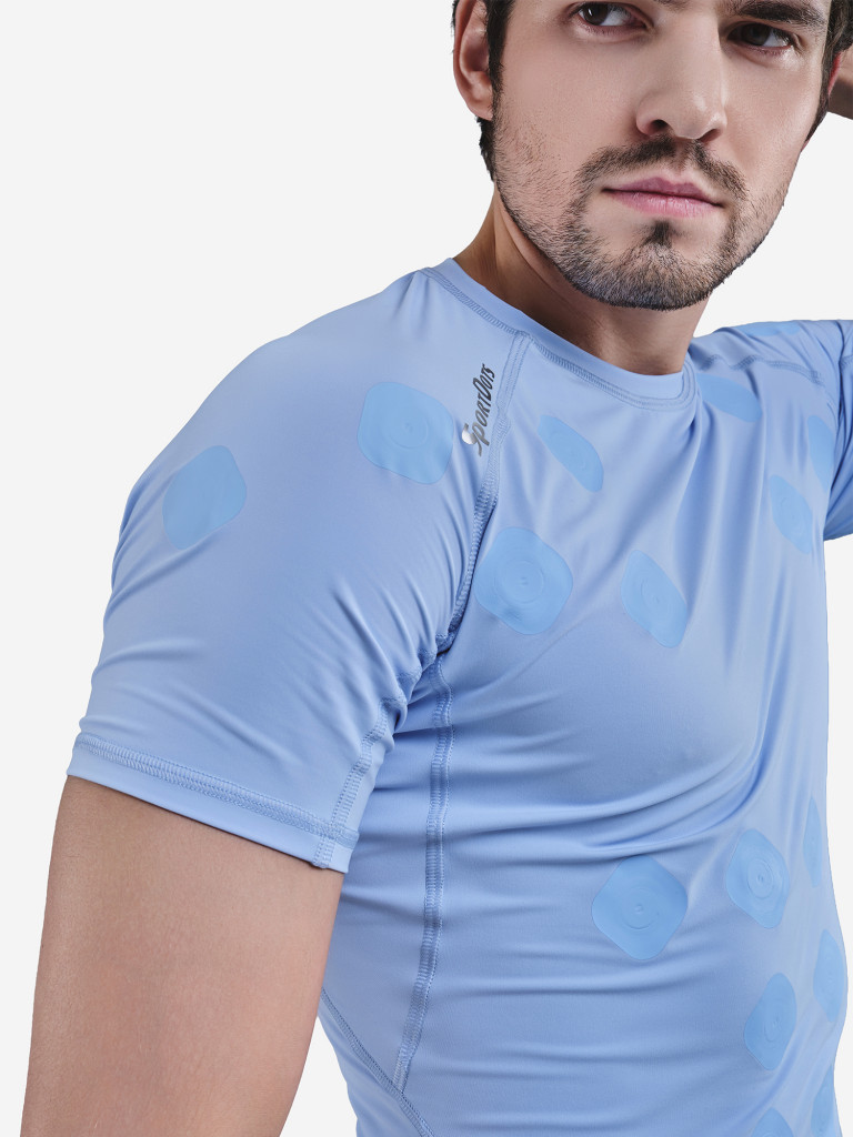 Компрессионная футболка-суппорт спины SportDots, мужская,TSH-BU