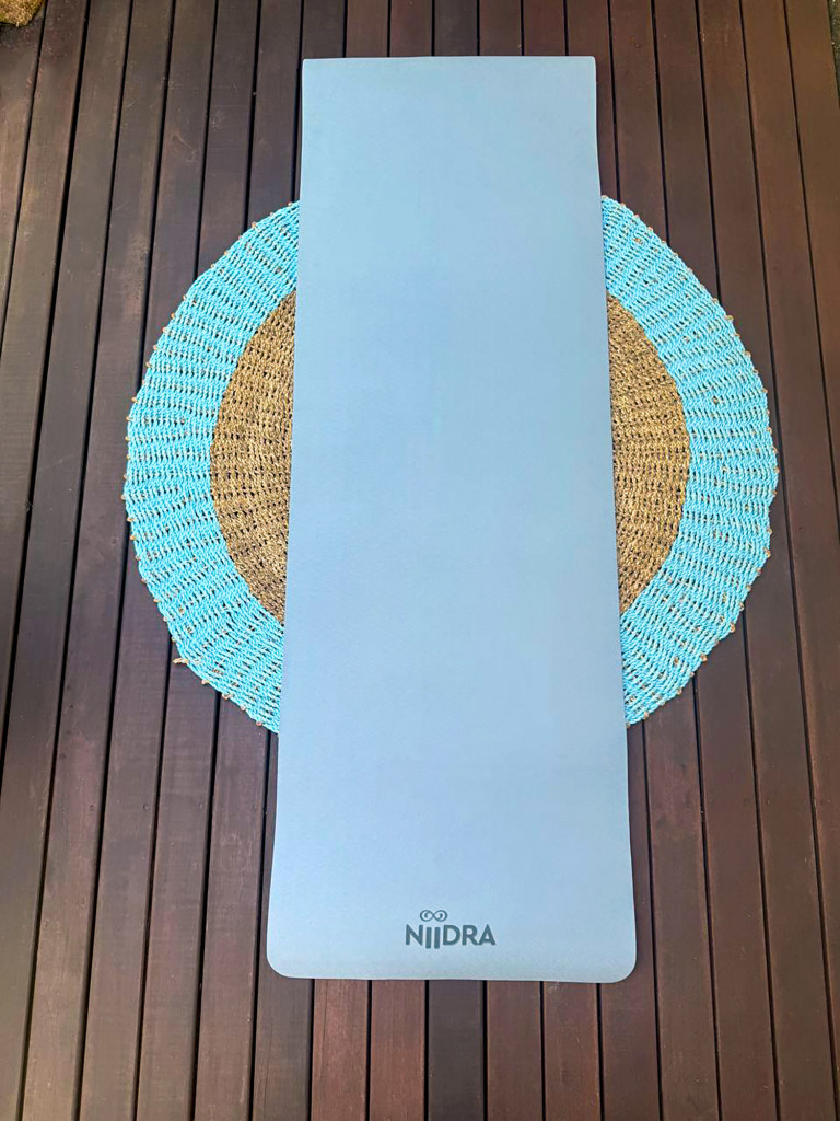 Коврик для йоги NiiDRA Basic сине-персиковый