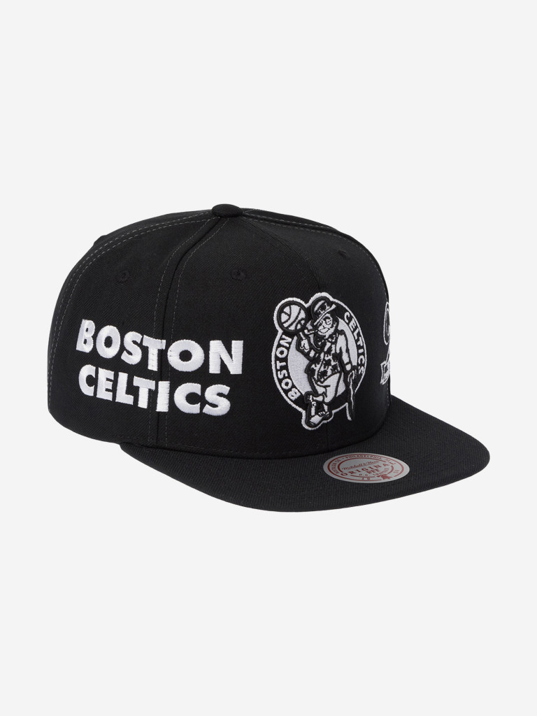 Бейсболка с прямым козырьком MITCHELL NESS HS12818-BCEBLCK Boston Celtics NBA