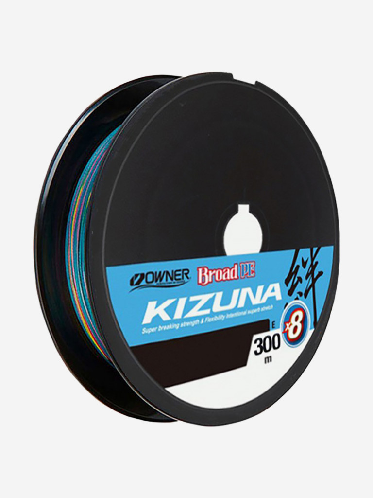Шнур OWNER Kizuna X8 Broad PE multi color 10м 300м 0,1мм 4,1кг