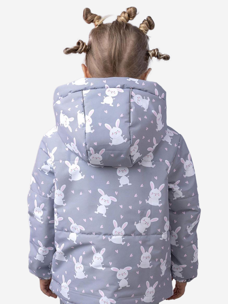 Куртка для девочки batik Мередит серый принт