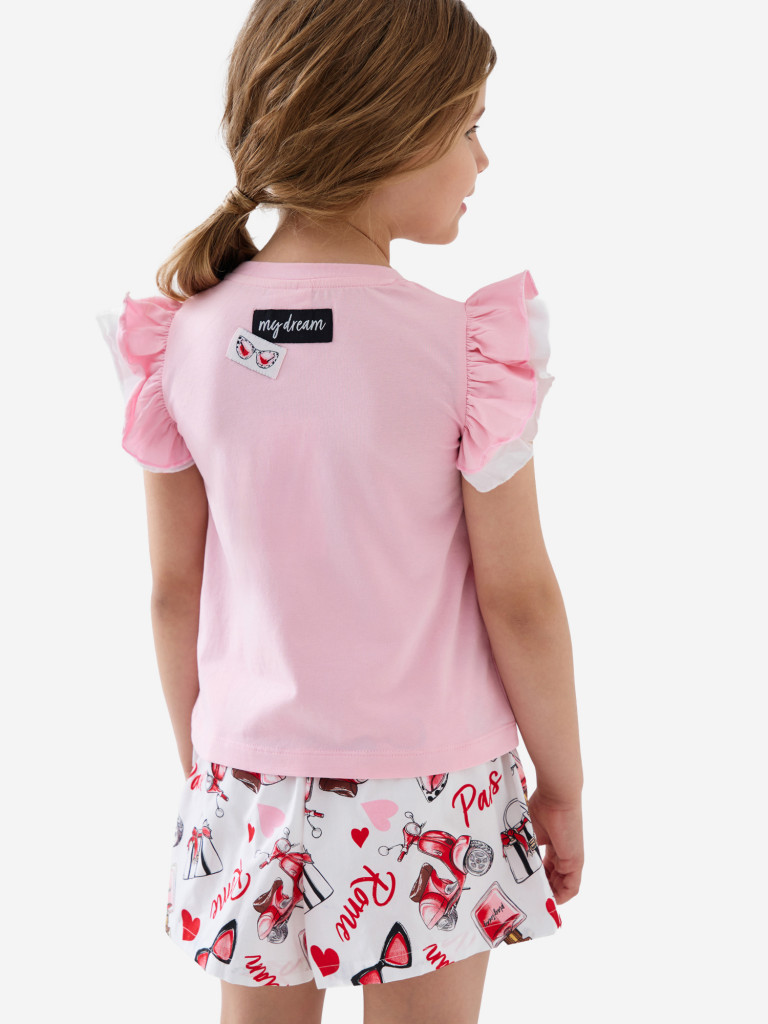 Комплект для девочек: футболка, шорты PlayToday