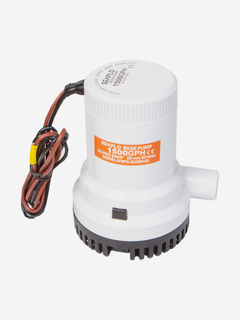 Помпа водооткачивающая SeaFlo 12V, 1500 галлон/час, трюмная, патрубок 29 мм