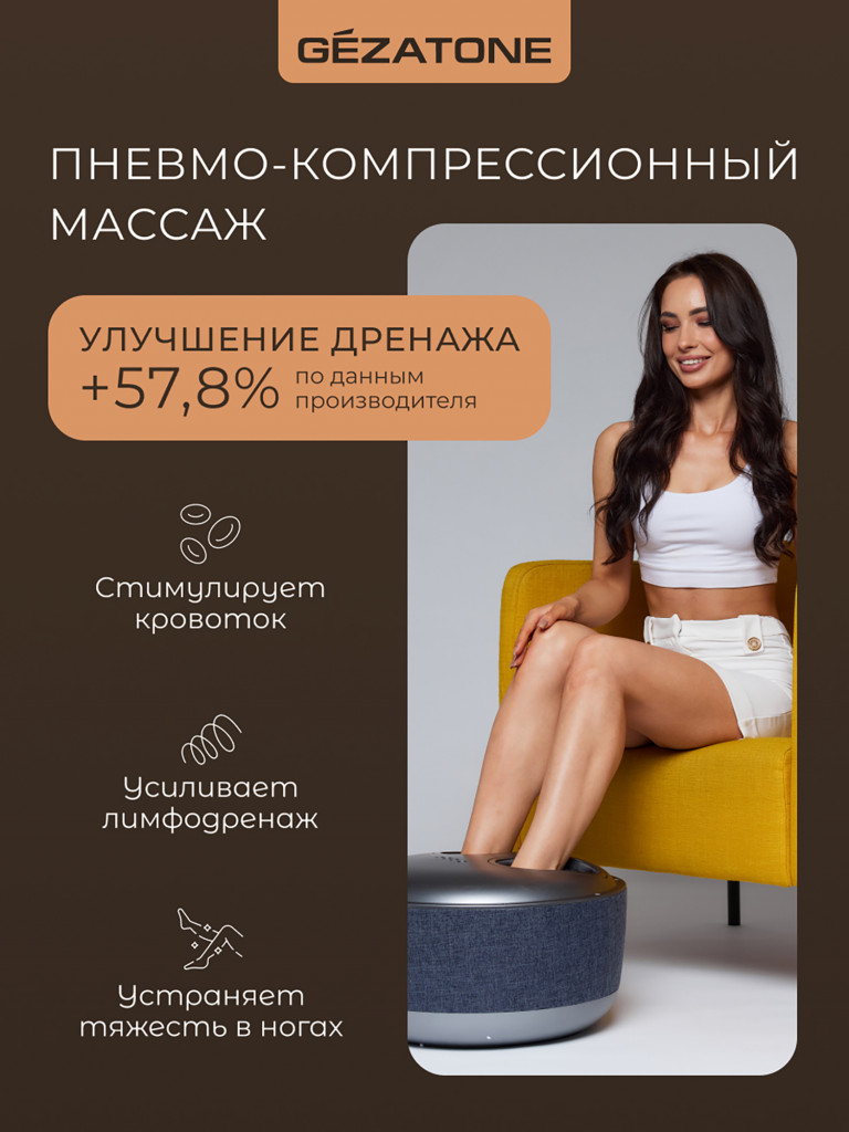 Массажер для ног беспроводной Gezatone AMG725W