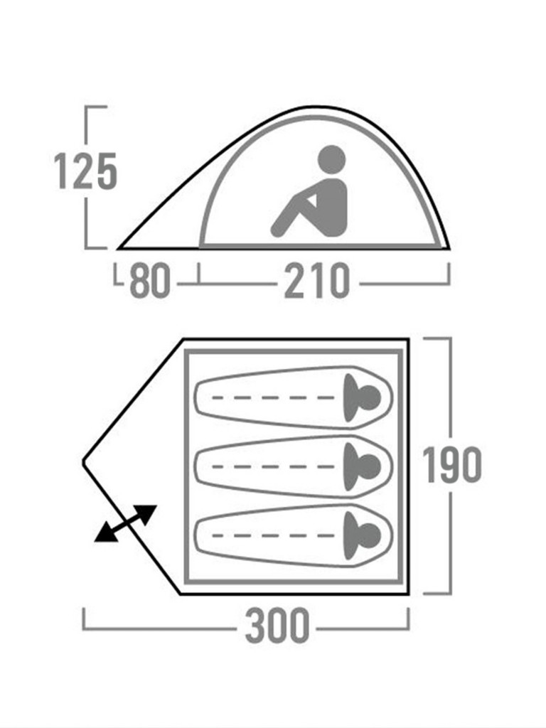 Палатка 3-местная Outventure Dome 3