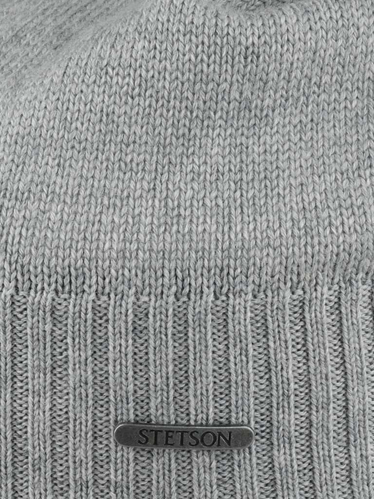 Шапка без отворота STETSON 8599338 OVERSIZED MERINO (серый)