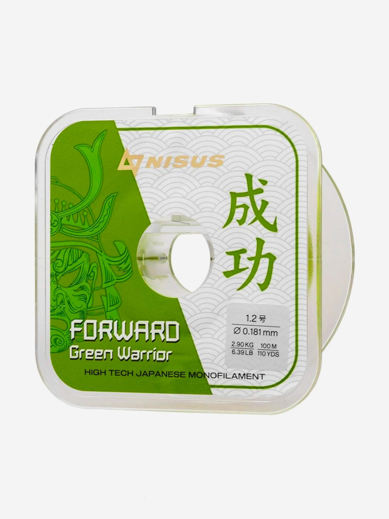 Леска для рыбалки Nisus FORWARD Green Warrior Nylon 0,181мм, 100м, 2,9кг, оливковый