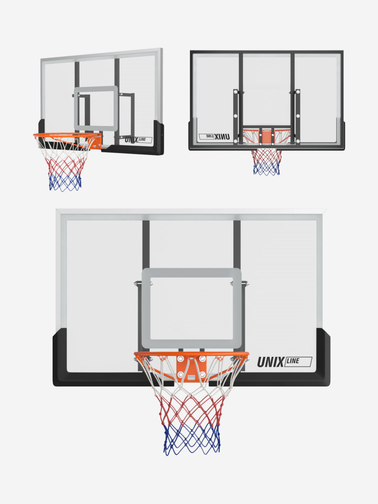 Баскетбольный щит UNIX Line B-Backboard Square, размер щита 122х82 см