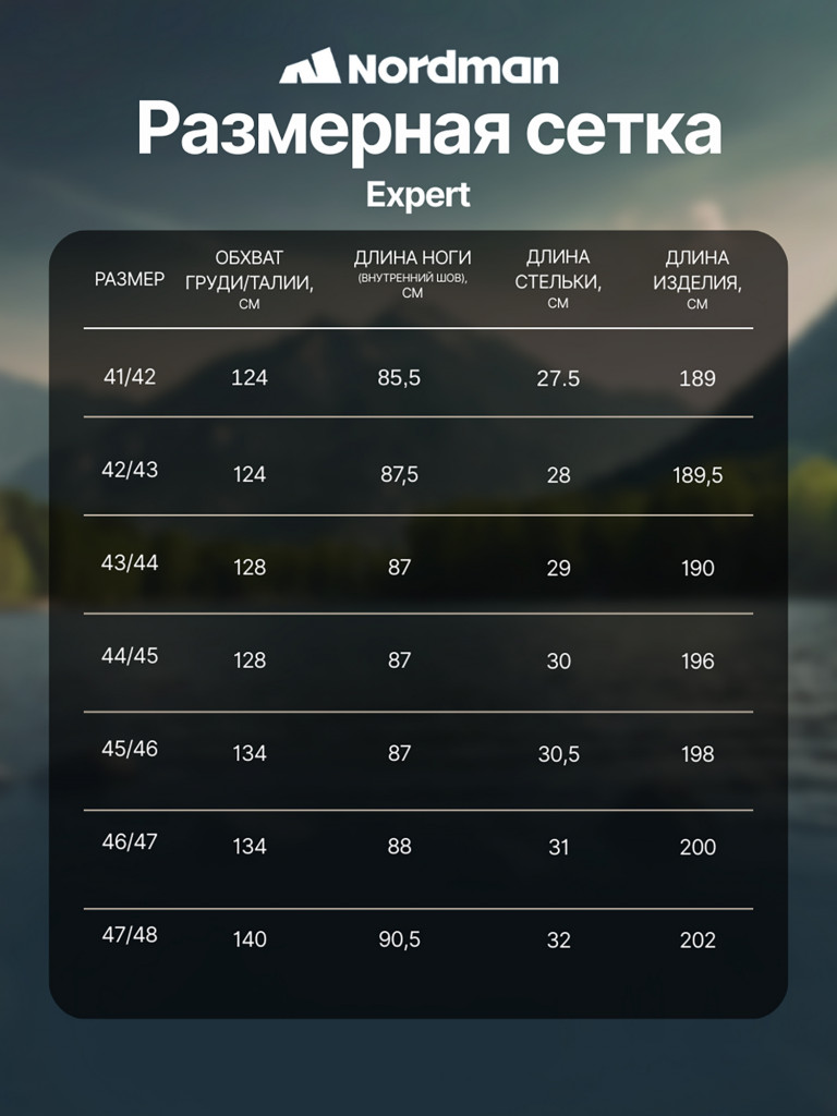 Вейдерсы мужские Nordman Expert с сапогом