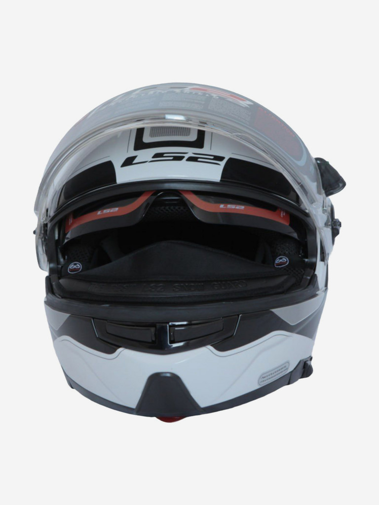 Мотошлем FF325 STROBE ELECTRIC SNOW CIVIK снегоходный LS2 (бело-черный глянцевый)