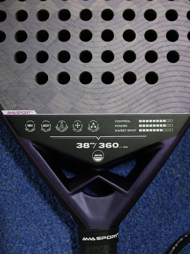 Ракетка для падел-тенниса AMA, форма - бриллиант, баланс - нейтральный