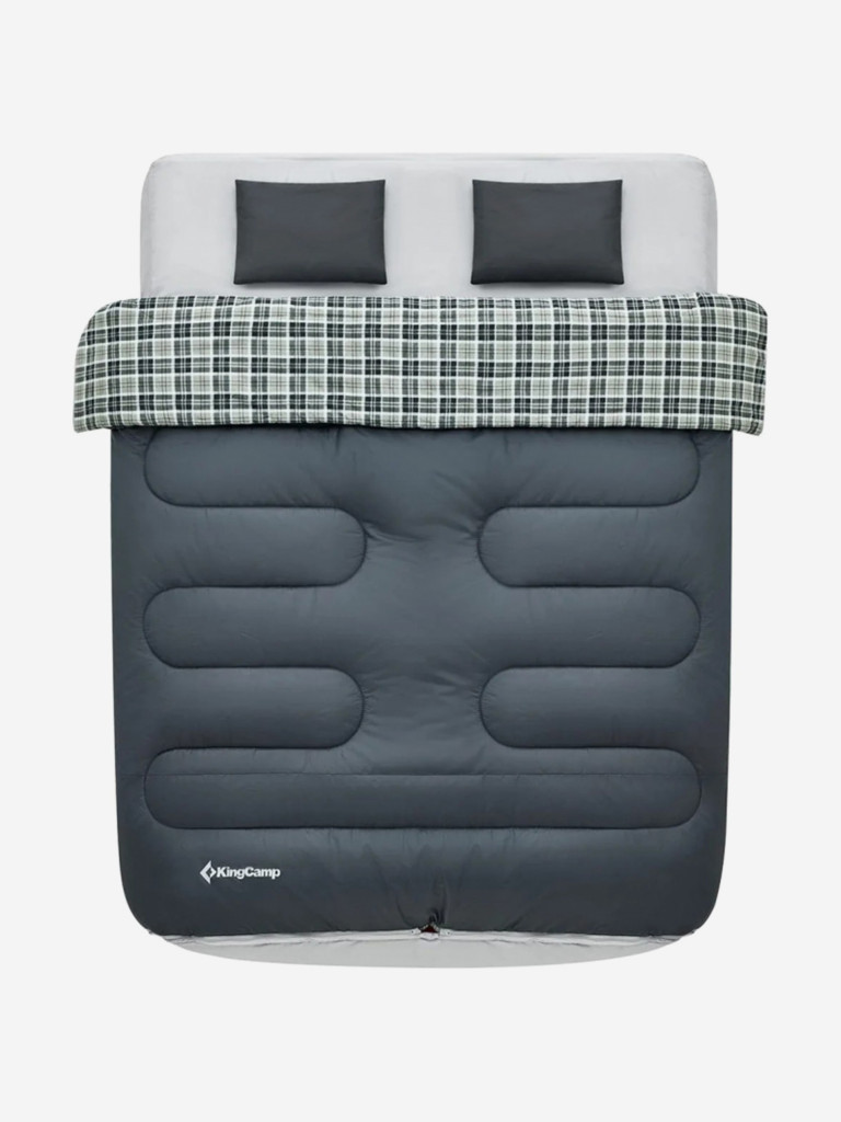 Спальный мешок KingCamp 2206 AIRBED SLEEPINGBAG 250D -4°С 190x180, т.серый