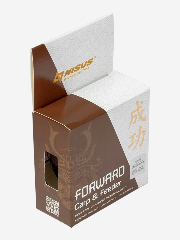 Леска для рыбалки Nisus FORWARD Carp&Feeder Nylon 0,309мм, 100м, 7,55кг, темно-коричневый