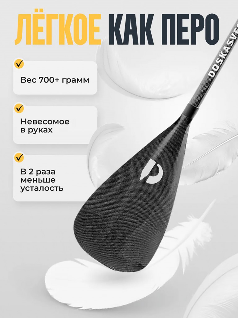 Весло для SUP разборное Doskasveslom Glass/Carbon