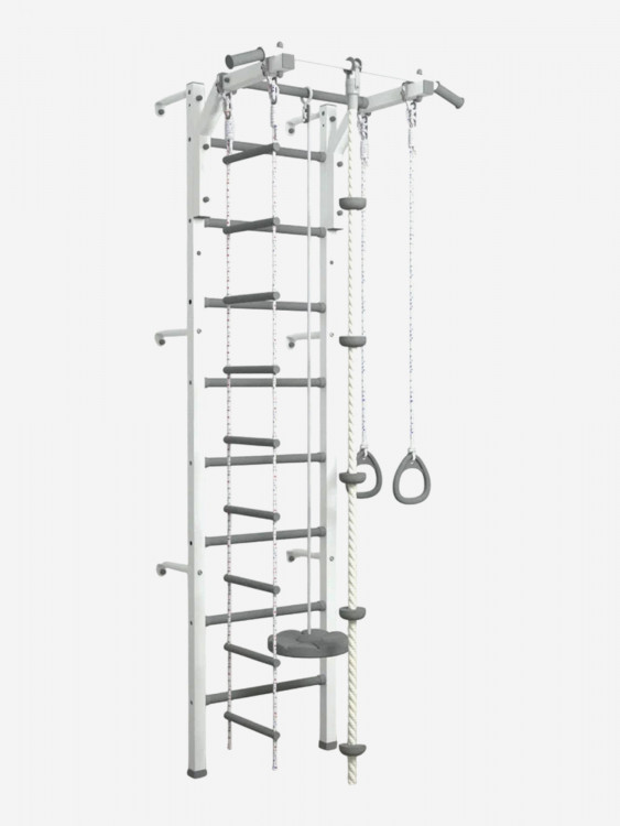 Шведская стенка WestSport LUXE-1 со съемным турником Бело-серая