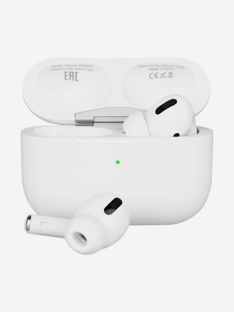 Беспроводные наушники для смартфона TFN гарнитура Twin white / TWS наушники с зарядным кейсом / Блютуз наушники с микрофоном / для android / для Iphone / гарнитура беспроводная