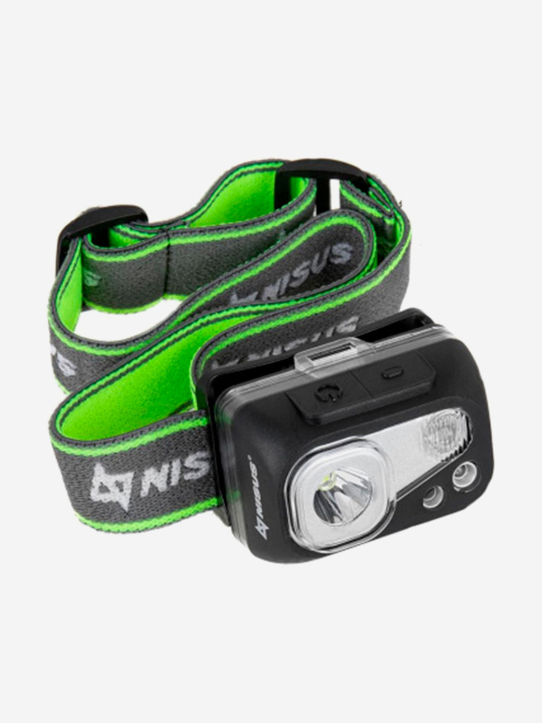Фонарь налобный Nisus водонепроницаемый 300 LM, IPX7, USB (N-FN-3087)