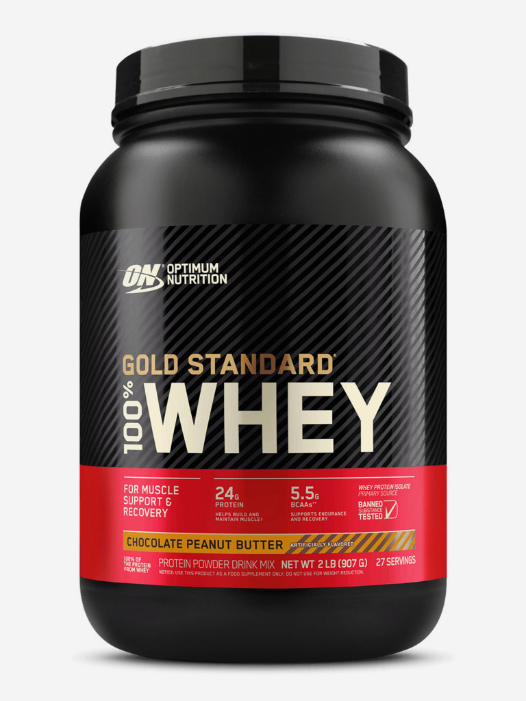 Протеин Optimum Nutrition Gold Standard Whey, 907 г, Шоколадно, арахисовое масло