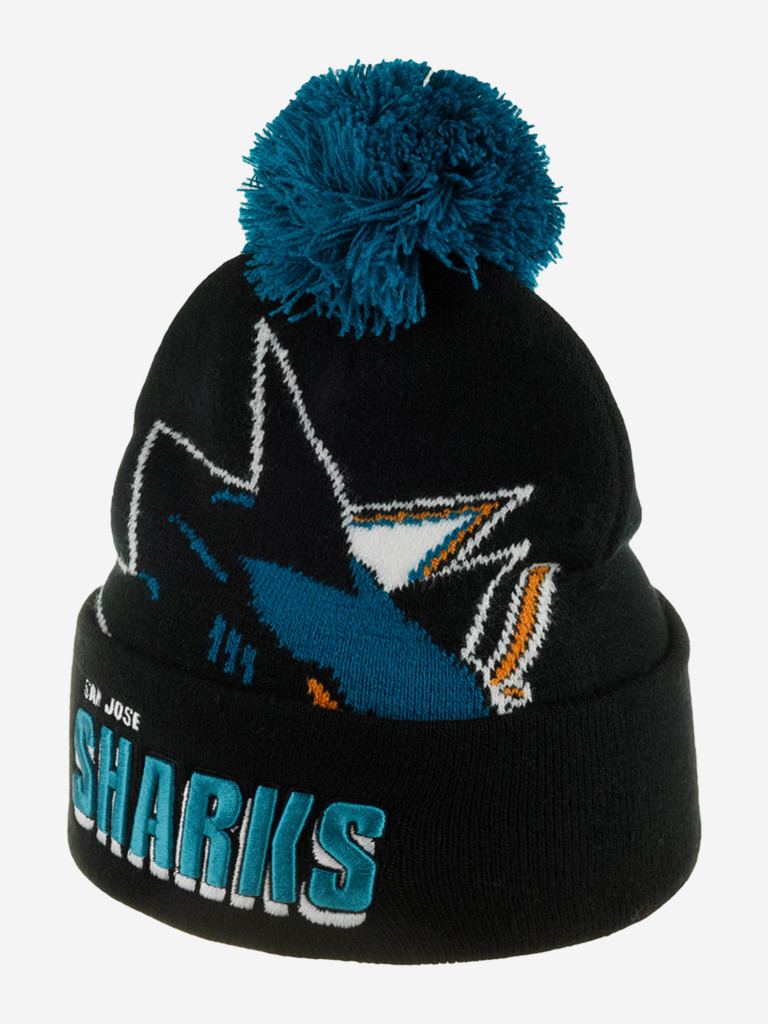 Шапка с помпоном MITCHELL NESS KTPCDX22016-SJSBLCK San Jose Sharks NHL (черный)