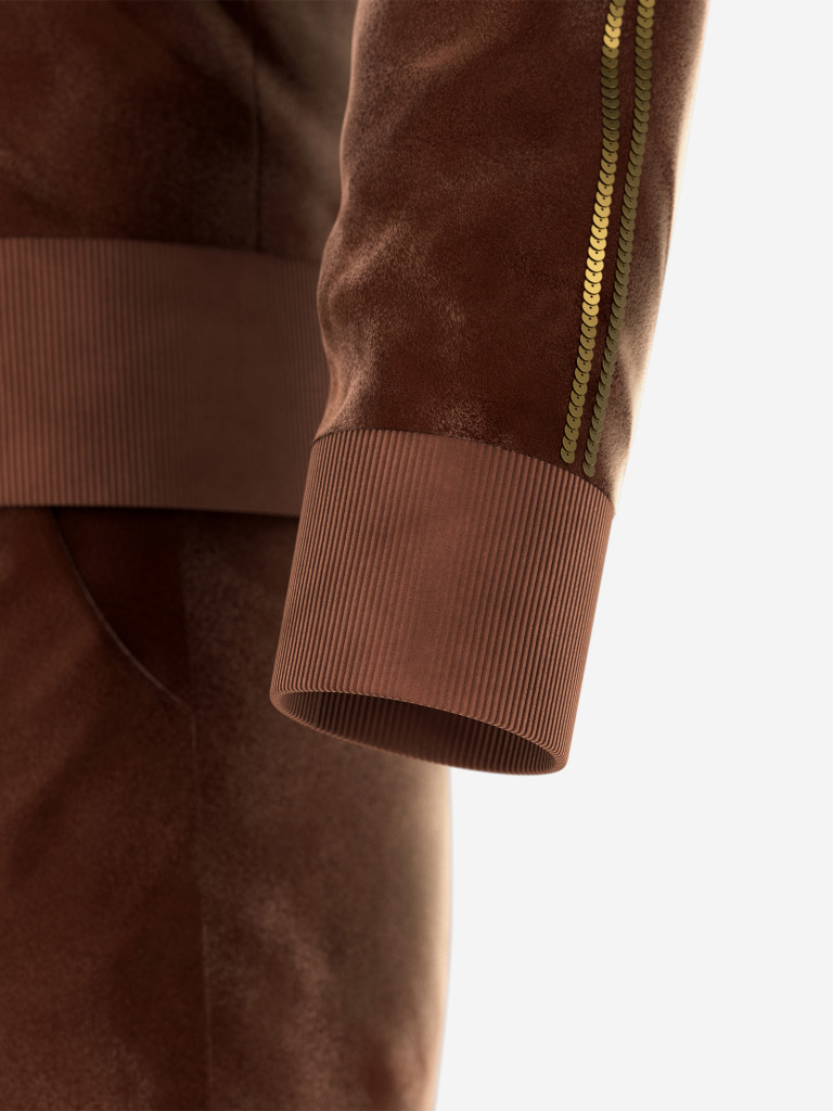 Коричневый велюровый костюм spsm