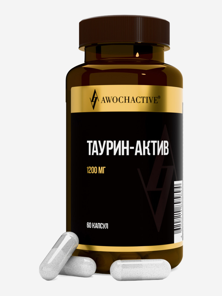 Аминокислота Таурин-Актив AWOCHACTIVE 720 мг, 60 капсул