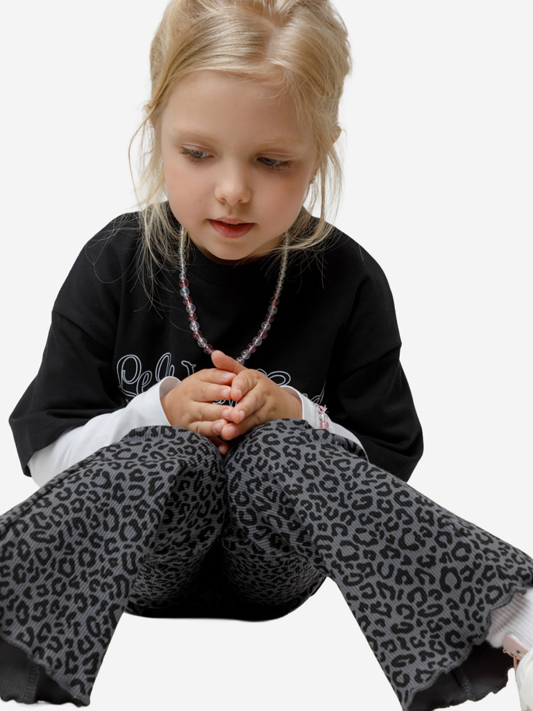 Брюки клеш в рубик для девочки Crockid
