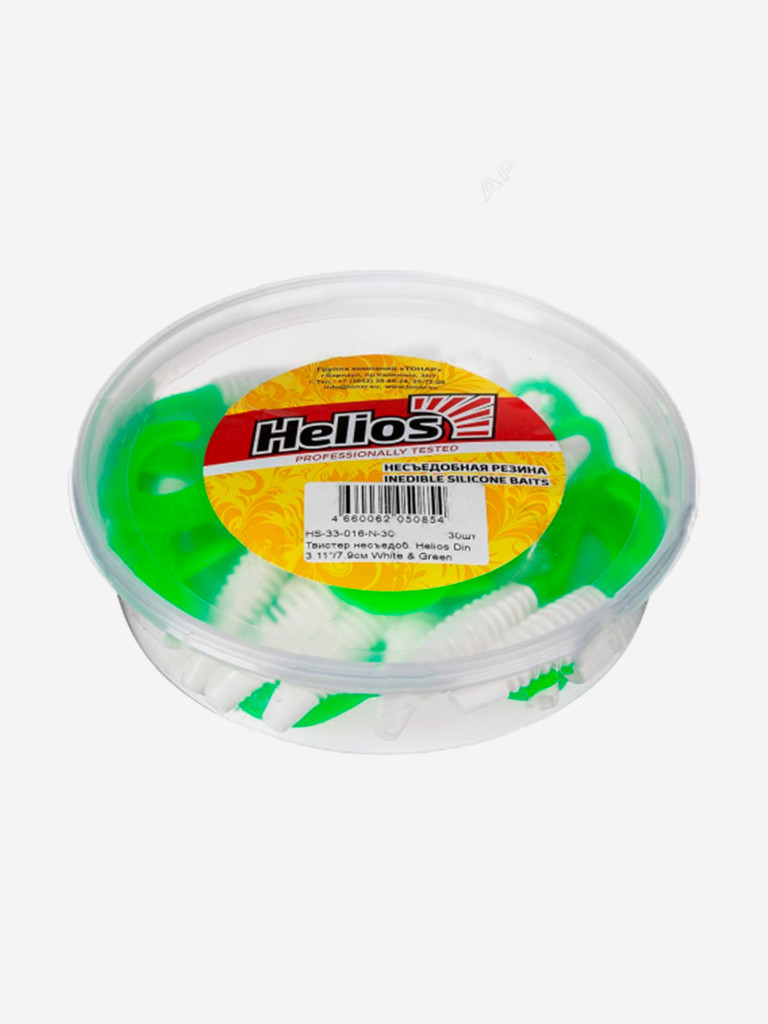 Мягкая приманка Helios Din, 3,11'' / 7,9 см, White & Green, 30 шт (HS-33-016-N-30)