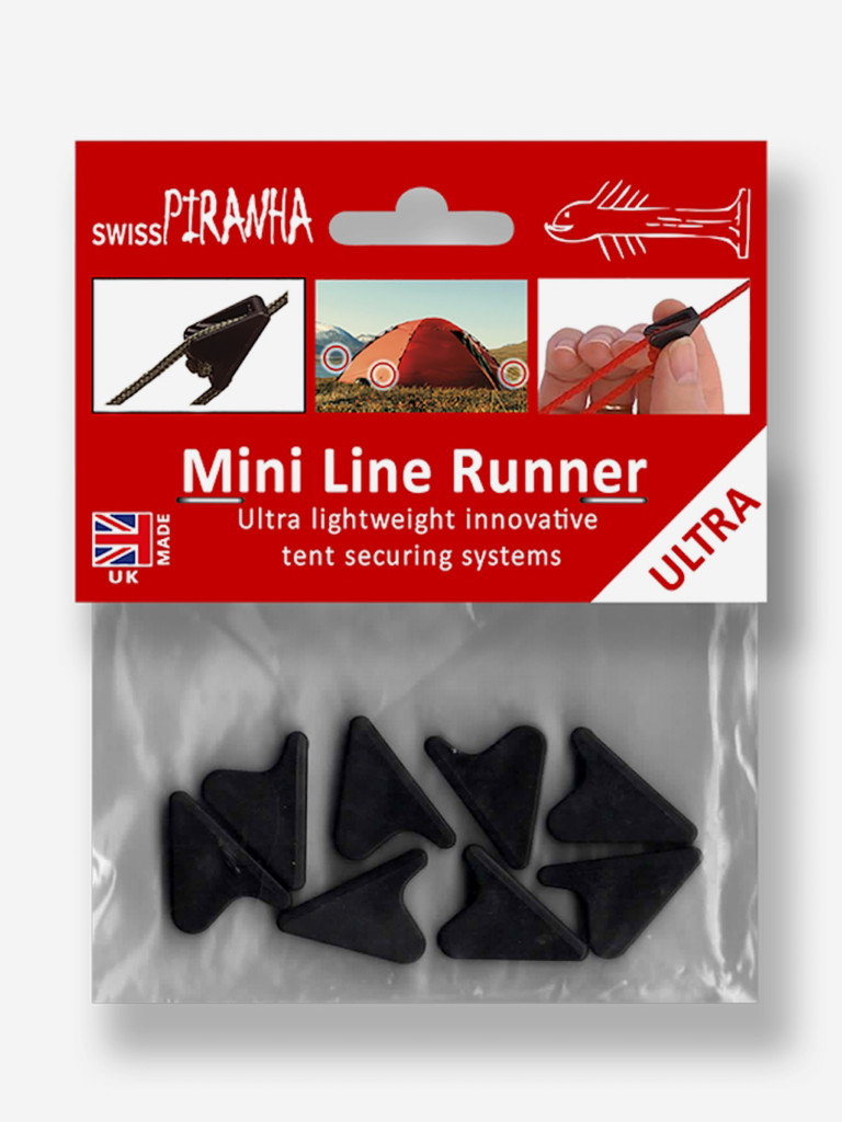 Набор натяжителей оттяжек палатки SwissPiranha Mini Line Runners, Black (8 шт)
