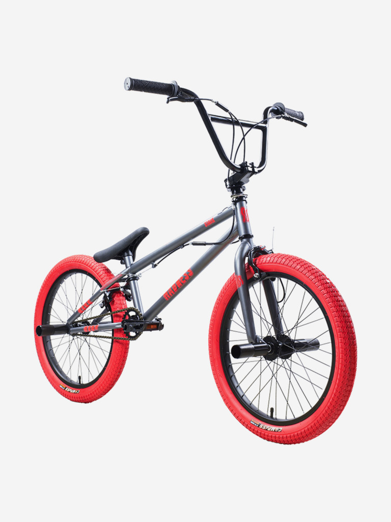 Велосипед подростковый Stark Madness BMX 3 темно-серый матовый/красный/красный