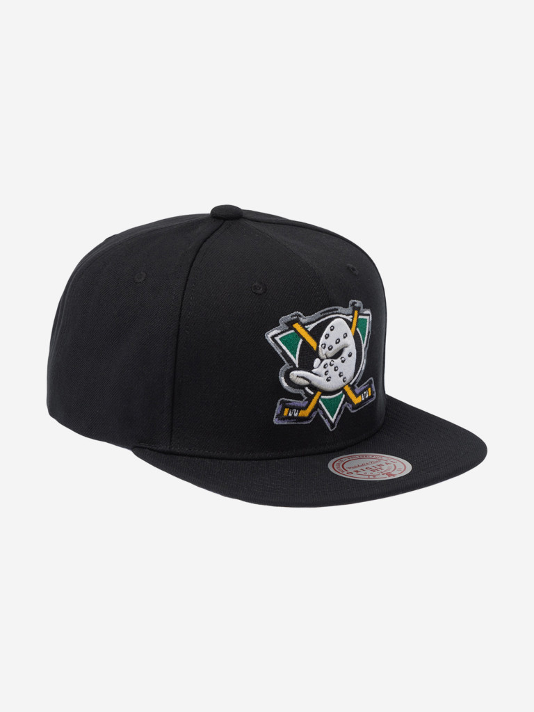 Бейсболка с прямым козырьком MITCHELL NESS HS11482-ADUBLCK Anaheim Ducks NHL (черный)