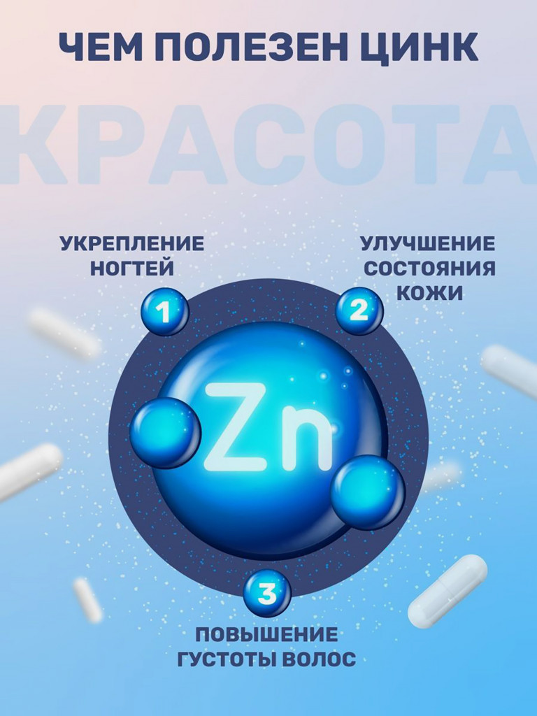 Цинк Цитрат 25 мг, 90 капсул
