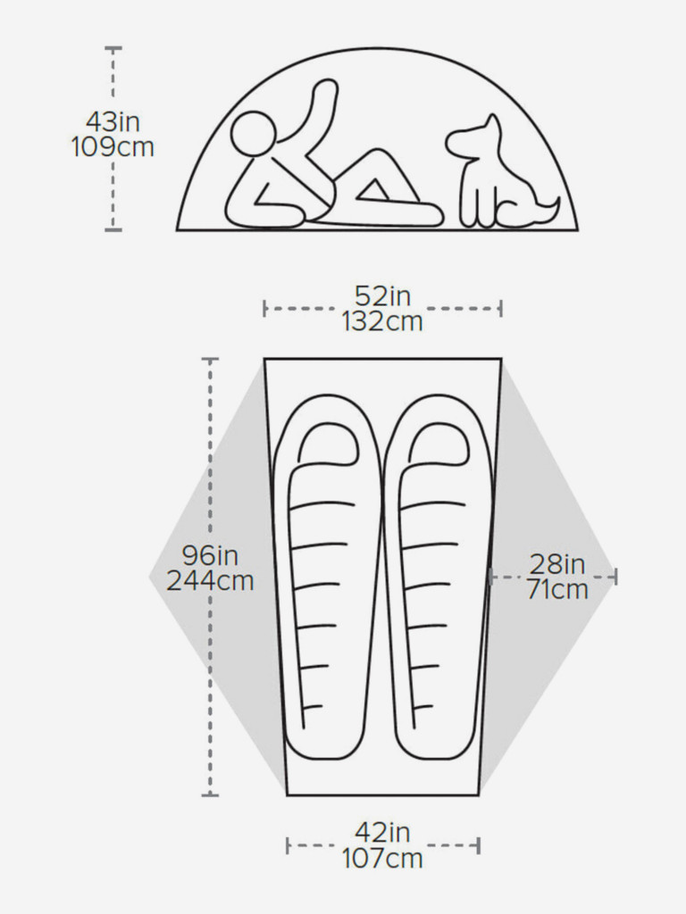 Палатка Big Agnes Copper Spur UL2 XL
