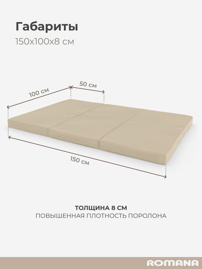 Мягкий щит 150х100х8 см , мат детский гимнастический для шведской стенки ROMANA