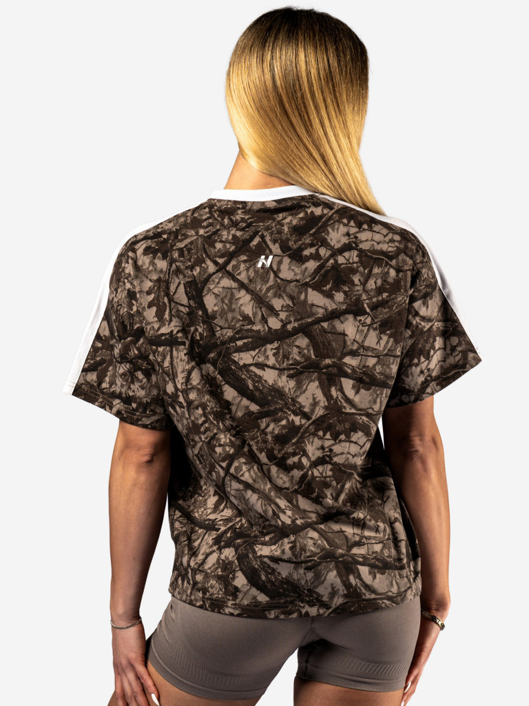 Футболка женская NEBBIA Relaxed Tee POWER 894 Light brown camo