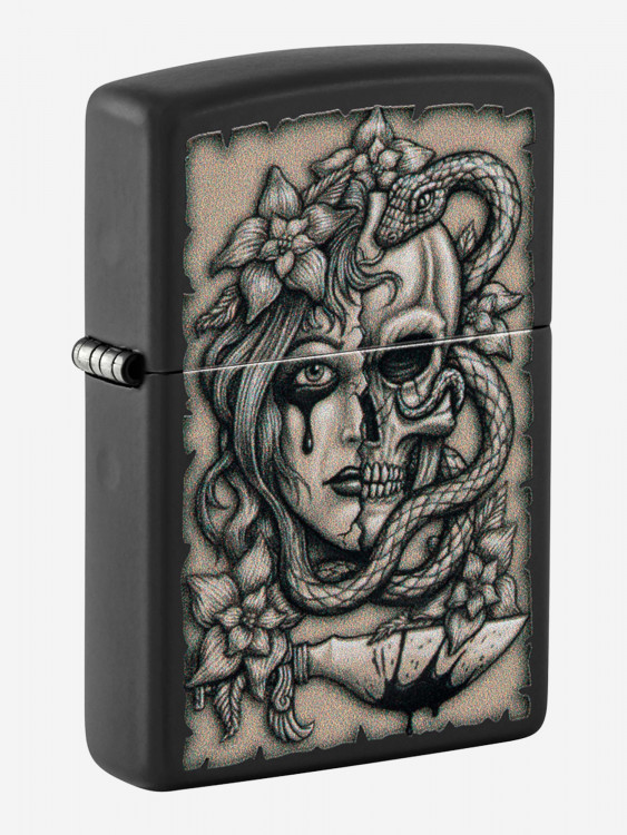 Зажигалка Zippo Gory Tattoo Black Matte