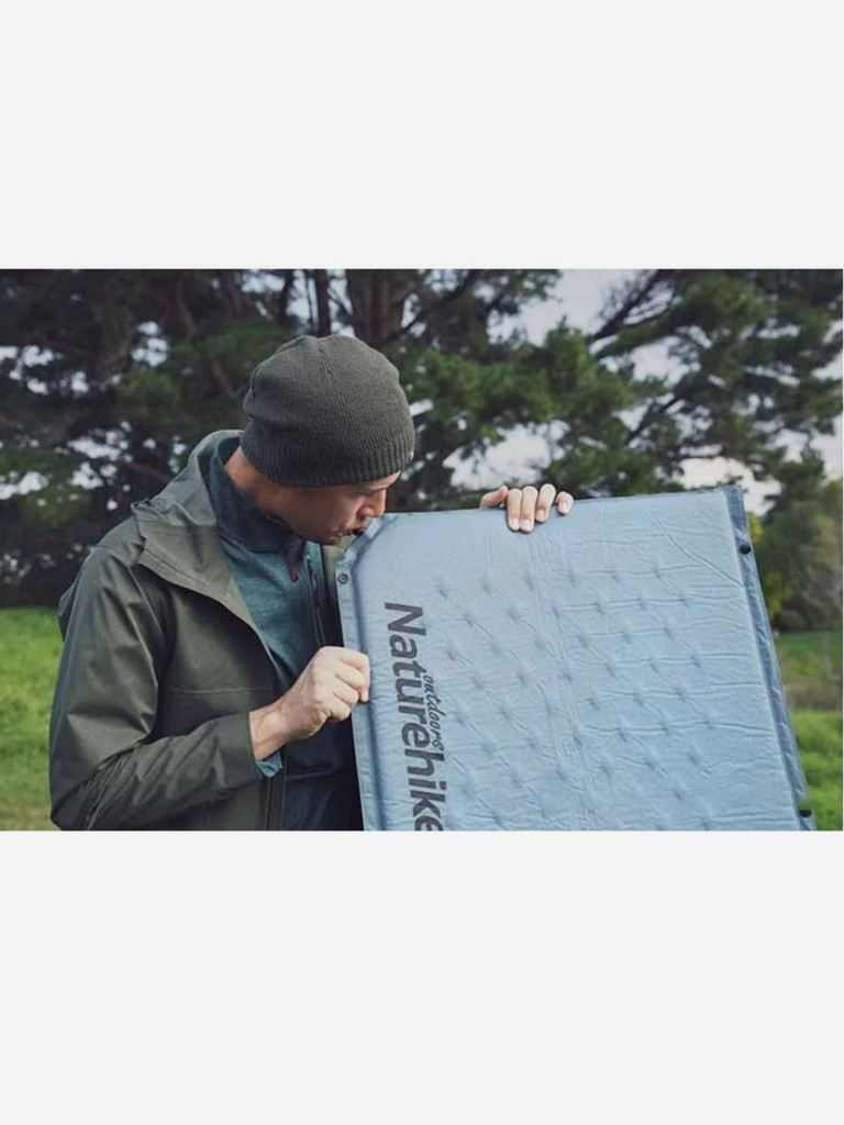 Коврик самонадувающийся с подушкой Naturehike, 185х60х2,5 см, желтый
