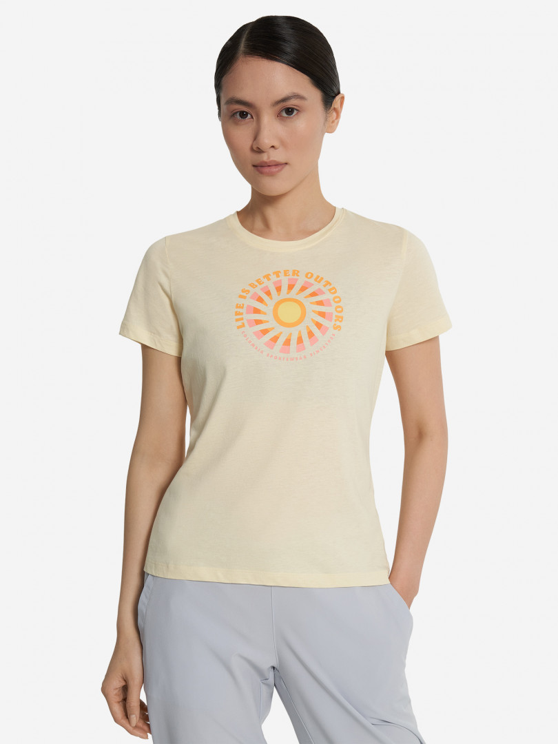 Футболка женская оверсайз Columbia Ruby Springs Graphic Fitted Ss Желтый 1299₽