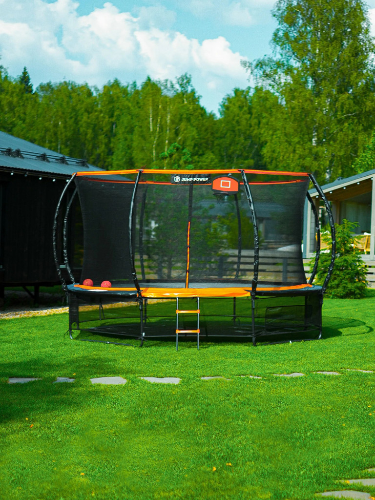 Каркасный батут Jump Power 12 ft Pro Inside Basket Orange