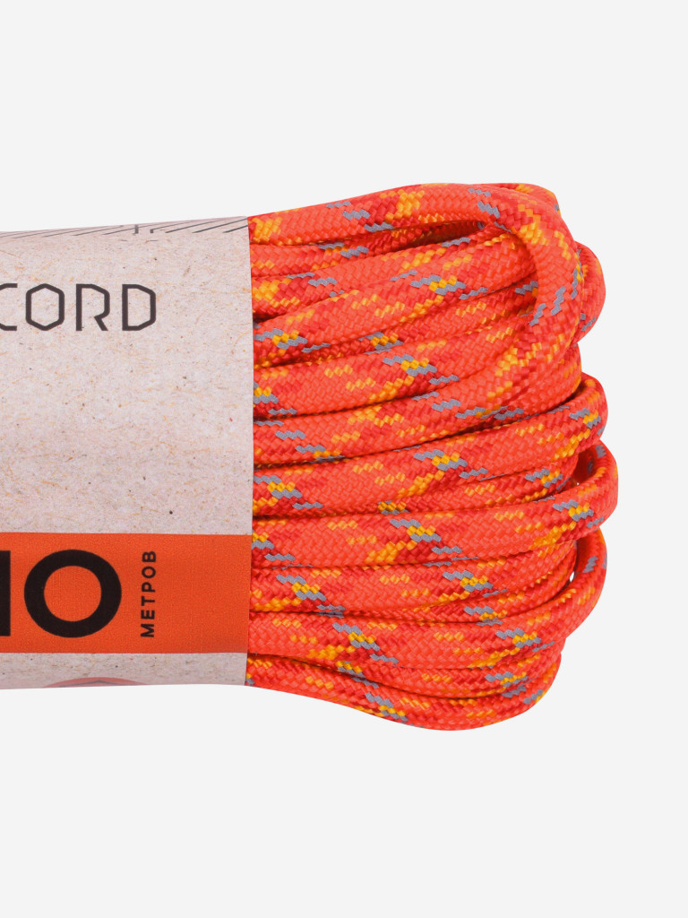 Паракорд 550 T-Gear x CORD nylon 10м световозвращающий (Orange X)