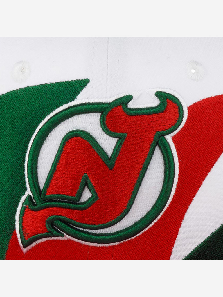 Бейсболка с прямым козырьком MITCHELL NESS 6HSSSH22088-NJDWHIT New Jersey Devils NHL