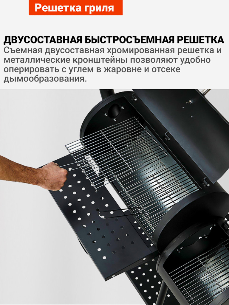 Угольный гриль барбекю Go Garden CHEF-Smoker 60